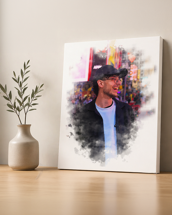 Turn Your Photo Into Art – Custom Watercolor Canvas Portrait